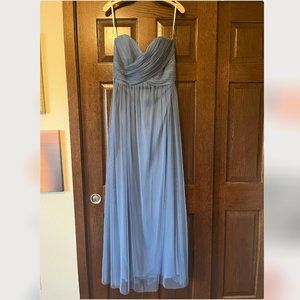 AFTER SIX size 14 STYLE 6723 color larkspur, criss cross ruched bodice